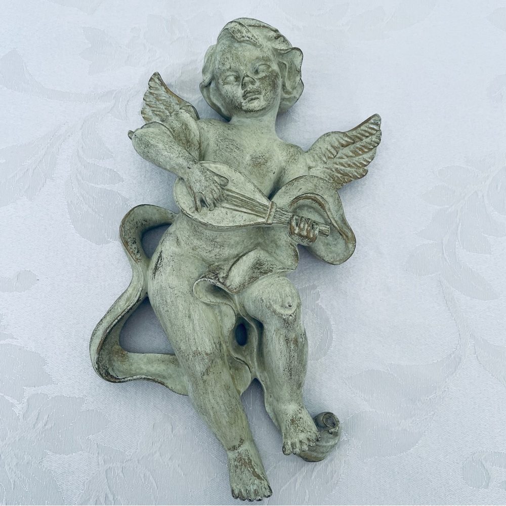 Vintage reusing Cherub wall plaque decor